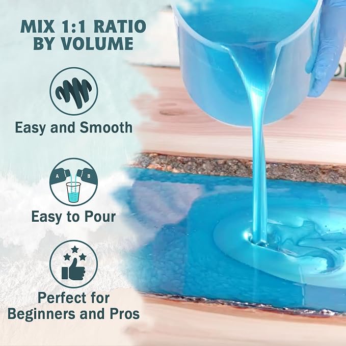 IGaiety Epoxy Resin, 2 Gallon Epoxy Resin Kit, Crystal Clear High-Gloss Epoxy - Image 5