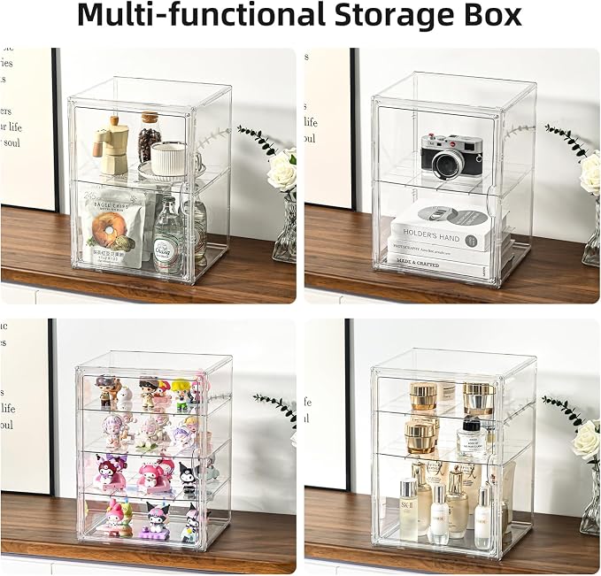 4 Tier Display Case for Collectibles, Storage Container - Image 7
