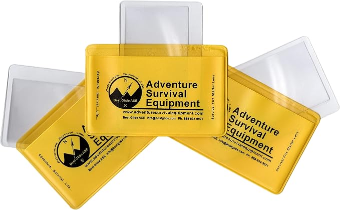 Best Glide ASE Credit Card Size Fresnel Lens Fire Starter and Magnifier Lenses - Image 3