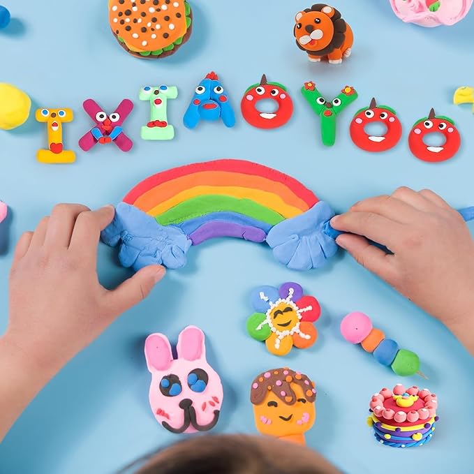 Ixiaoyoo Air Dry Clay, 78 Colors Foam Modeling Clay - Image 3