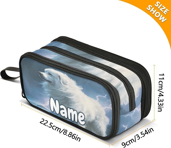 Custom Great Pyrenees Dog Pencil Case Box Boys Girls Personalized Name Large - Image 7
