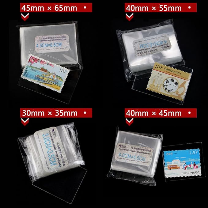 MSJ OPP Stamp Protection Bags 8 Models, Each 100 Pcs, Toal 800 Pcs - Image 4