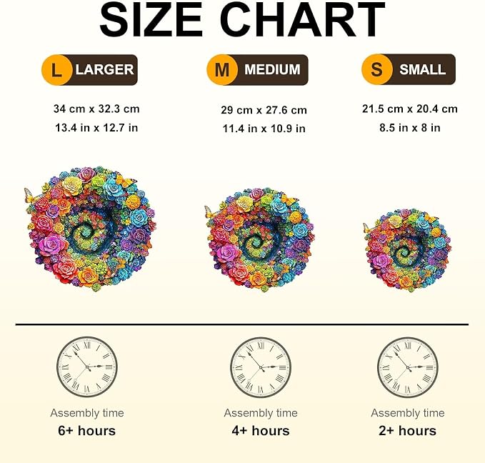 Rainbow Vortex Succulents Puzzles Adults Gifts Wooden 175 Pieces 11.4 * 10.9in - Image 6