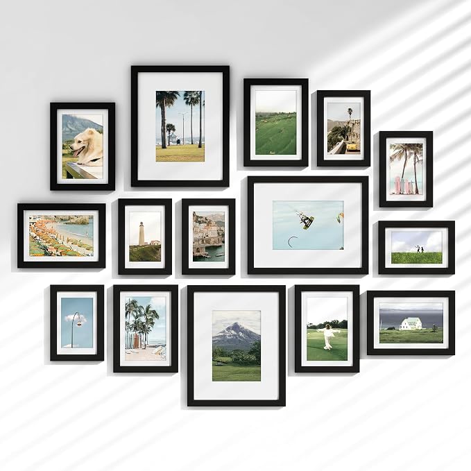 Venusmiles 15 Pack Picture Frames Collage Wall Decor, Gallery Frame Set by Venusmiles