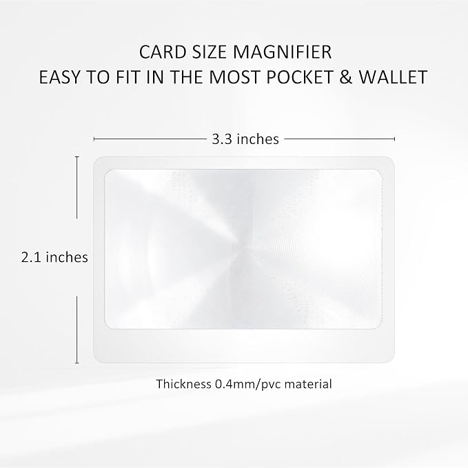 MAGDEPO 3X Magnifying Sheet 3 Pack Plastic Lightweight Page Lens + 3 Card - Image 7