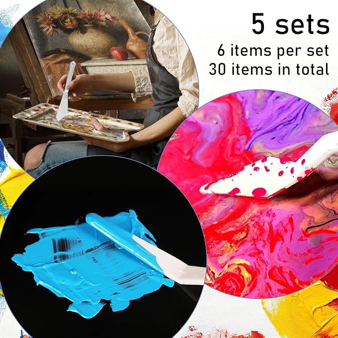 30Pcs Plastic Spatula Palette Knives Painting Knives - Image 5