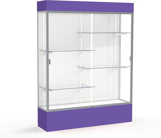 Waddell Spirit Lighted Floor Display Case, Satin Finish by WADDELL