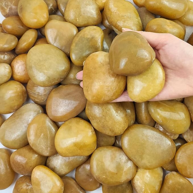 FANTIAN 40 lbs Yellow River Rocks by FANTIAN-GardeningMakesLifeBetter