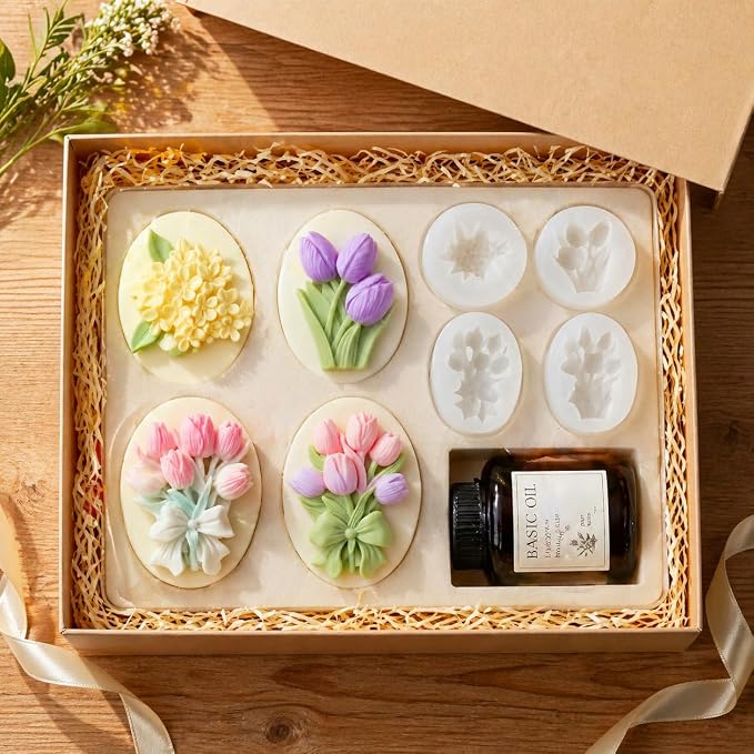 4PCS 3D Flower Bouquet Silicone Molds - Image 3