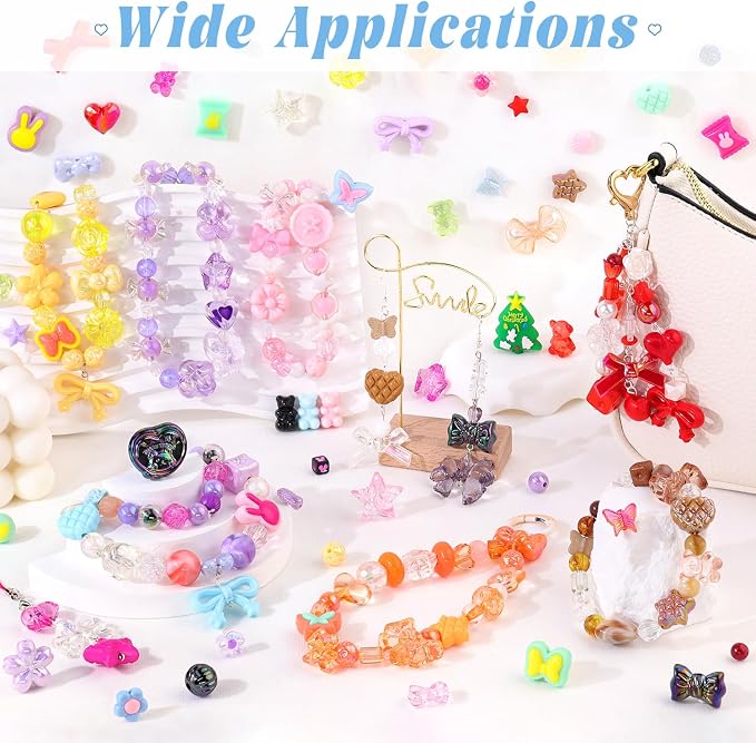 500-550PCS TINKRSTUFF Assorted 8 Colors Mixed Acrylic Beads - Image 6