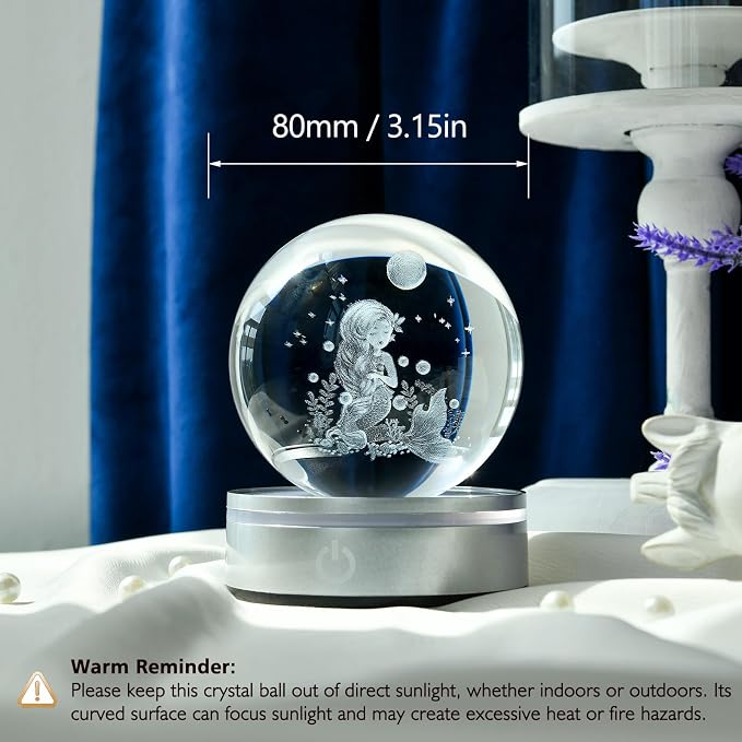 IFOLAINA Mermaid Crystal Ball Gifts - Image 3