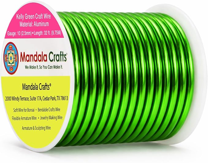 Mandala Crafts 10 Gauge Anodized Aluminum Craft Wire by MandalaCrafts