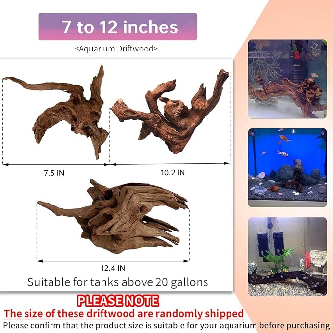 Hamiledyi 3 Pcs Natural Driftwood - Image 3