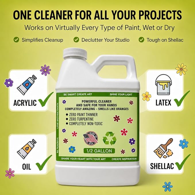 Green Piece® Paint Brush Cleaner & Restorer – 100% Natural, Non-Toxic Formula – - Image 3