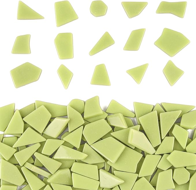 Youway Style Lemon Green Glass Mosaic Tiles by YouwayStyle
