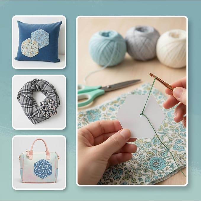 300 PCS 1" Paper Piecing for Quilting DIY Patchwork Sewing Crafts for DIY - Image 4