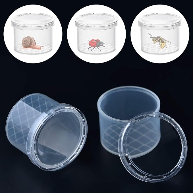 Coopay 20 Pcs Bug Jars Critter Insect Cage Magnifying Insect Box Bug Magnifier - Image 4