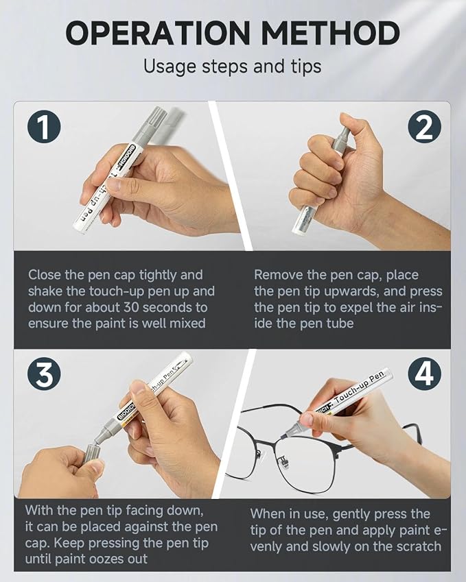 Rose Gold Eyeglass Frame Touch Up Paint Pen, All-in-One Touch Up Kit - Image 5