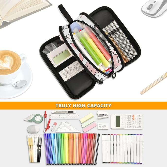 Cute Cats Kittens Pencil Case Box Boys Girls Large Pencil Pouch - Image 5
