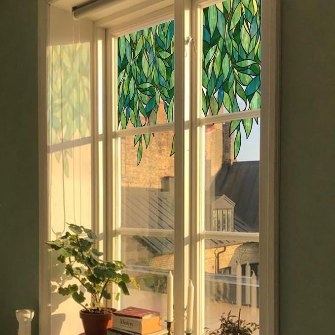 Original Hand Drawn Faux Stained Glass Window Hanging Clings - Image 3