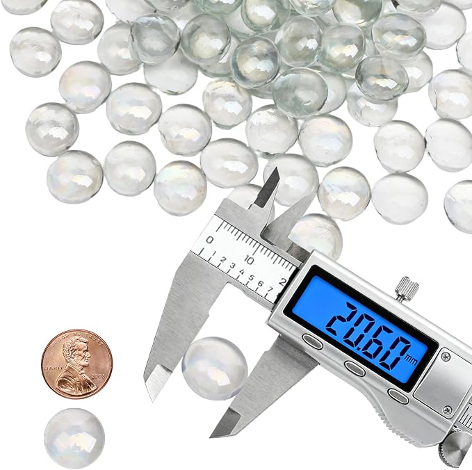 0.5 lb Clear Glass Beads for Vases, Glass Pebbles - Image 2