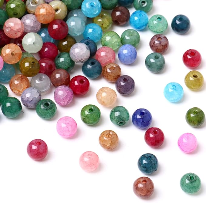 200PCS Natural Stone Beads 8MM Agate Spacer Beads Bulk - Image 6
