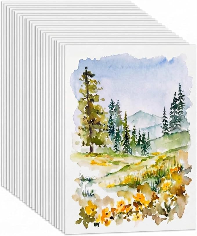 TaoBary 300 Pcs 12 x 18 Inch Watercolor Paper Sheet Bulk 110 lb 230 GSM White by TaoBary