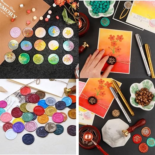 300 Pcs Wax Seal Beads, Octagon Wax Sealing Beads, Easy Print, Medium Viscosity - Image 4