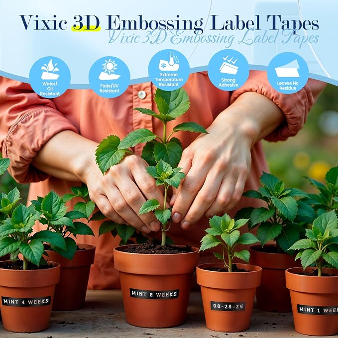 Vixic Embossing Label Maker, Embossed Old School Label Maker Retro Labeler - Image 6