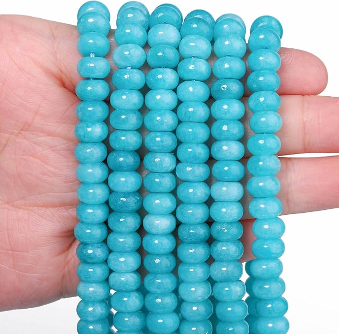Songxi 5x8mm Amazonite Stone Rondelle Beads, Gemstone by SongXi