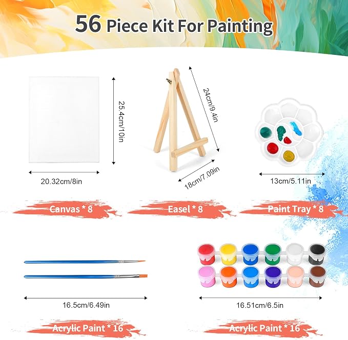 8 Pack 8 * 10In Canvas Boards for Painting, Art Canvas for Drawing - Image 2