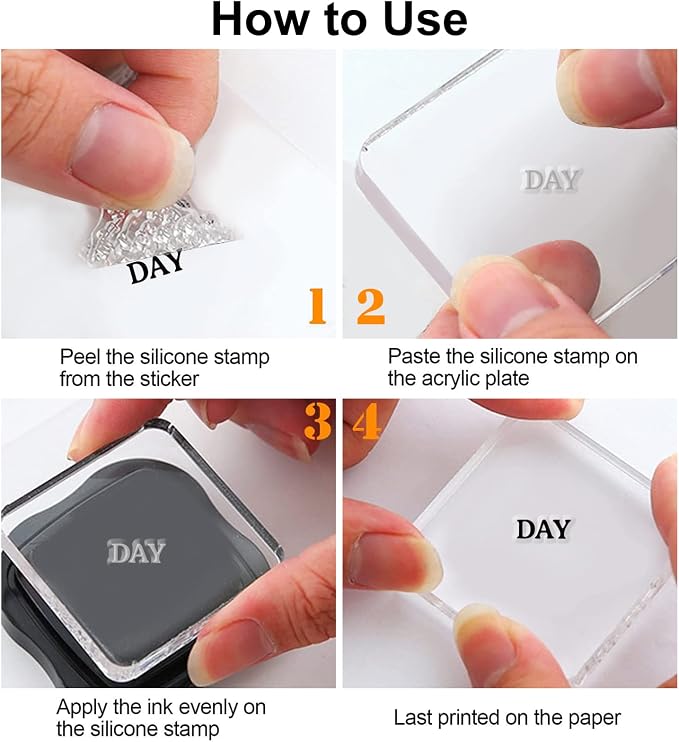 GLOBLELAND Weekly Plan Clear Stamps Calendar Schedule Silicone Clear Stamp Seals - Image 7