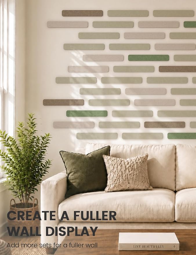 Fluxynara Cork Board Alternative Felt Strip Board 8-Pack 13"x2", Office Pin - Image 7