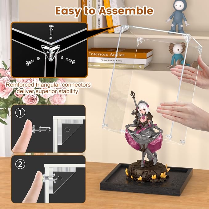 JUJOMAT Acrylic Display Case for Collectibles Clear Acrylic Display Box for - Image 6