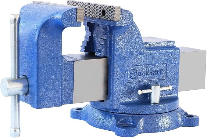 6" Heavy-Duty Bench Vise 13200LBS Stronger Clamping Force Ductile Iron Bench - Image 2