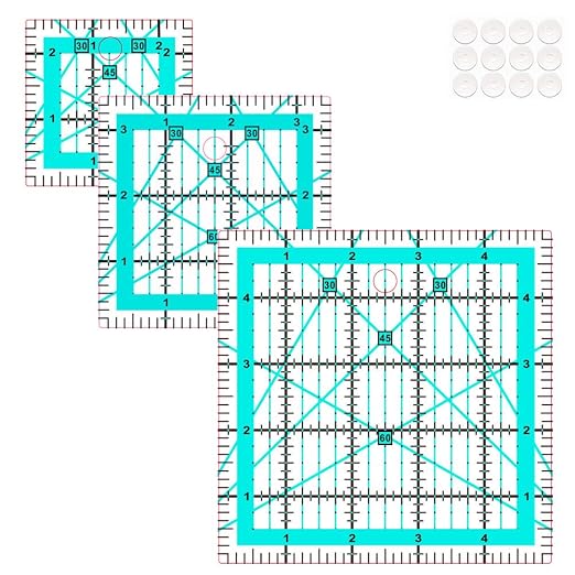 Quilting Rulers, 3 Quilting Square Rulers, Quilting Squares by HUIFARI