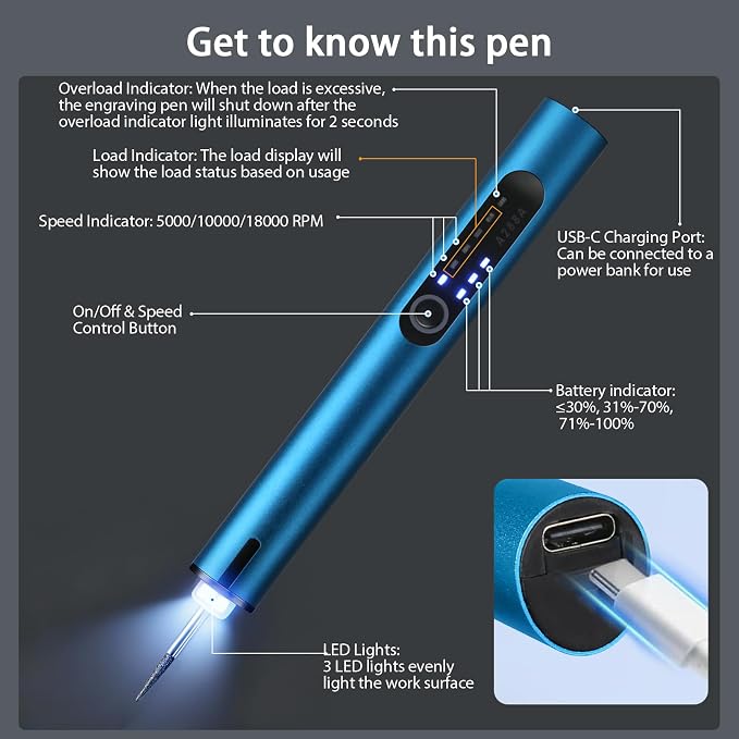 Mini Cordless Electric Engraving Pen - Image 2