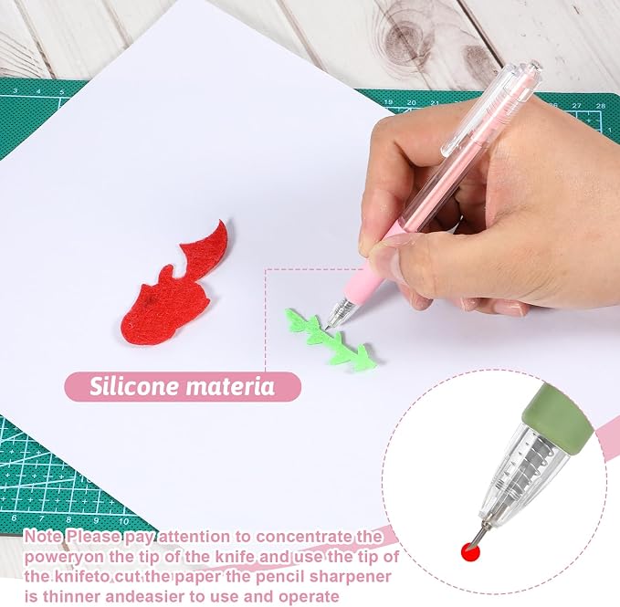 6 PCS Knife Pen Craft Cutting Tools, 6 Colors Creative Retractable Craft Paper - Image 5