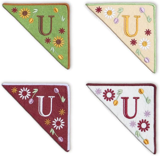Personalized Embroidered Corner Mark, 4 Pack, Finished Initial Felt Bookmark by Unknown