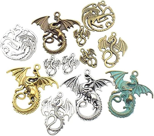 100g Craft Supplies Mixed Flying Dragon Charms Pendants Beads Charms Pendants by iloveDIYbeads