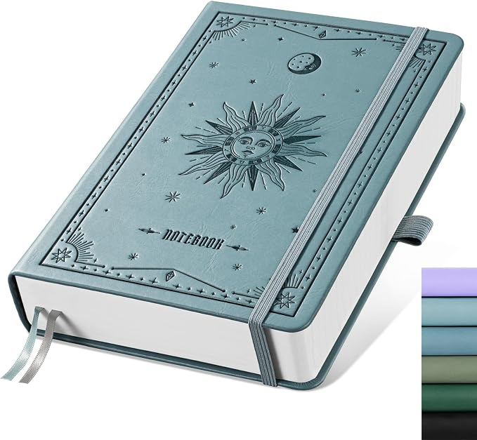 EMSHOI Blank Journal Notebook, 320 Pages, A5 Size | Leather Hardcover, 100 GSM by EMSHOI