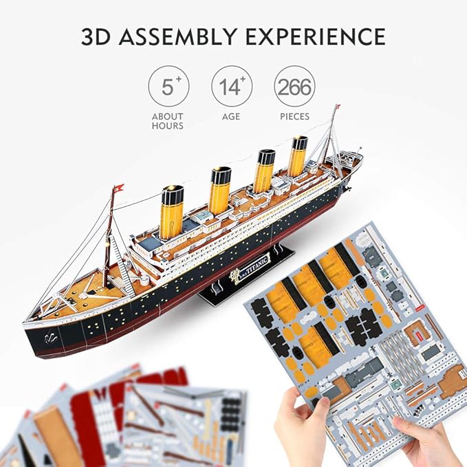 CubicFun Titanic 3D Model Ship Puzzle - Image 6
