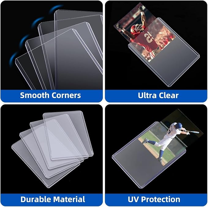 1200 Card Sleeves Hard Plastic, Arjiekwei 3"X 4" Baseball Cards Protectors - Image 2