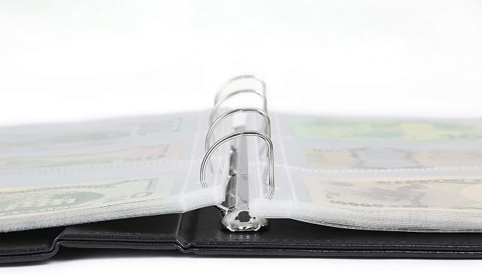 MUDOR Currency Album, 90 Pockets Banknote Collection Book - Image 4