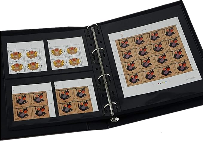 MUDOR Stamp Pages for Stamp Collection Album Binder Book, 10 Sheet 4 Grids | - Image 5