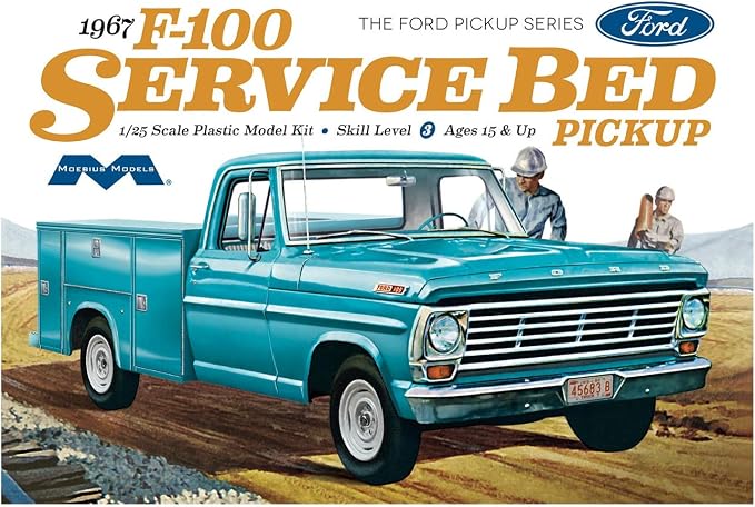 1967 Ford F-100 Service Bed Pickup Plastic Model Kit 1:25 - Image 5