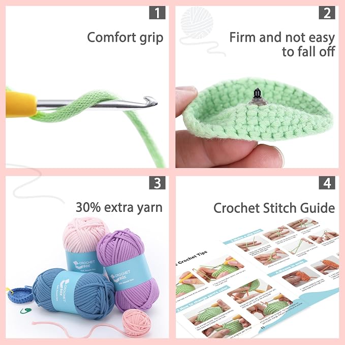 Crochet Kit for Beginners: Cow Crochet Kit, Including Step-by-Step Video - Image 5