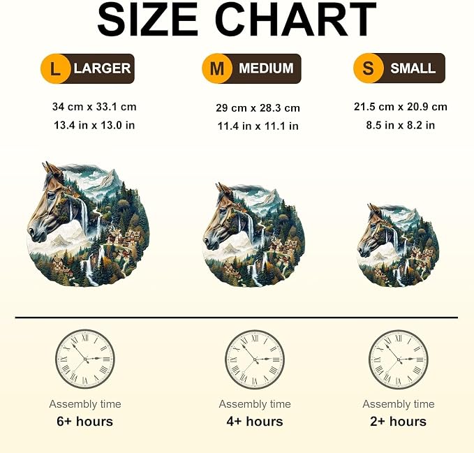 Mountain and River Horse Puzzles Adults Gifts Wooden 260 Pieces 13.4 * 13.0in - Image 4
