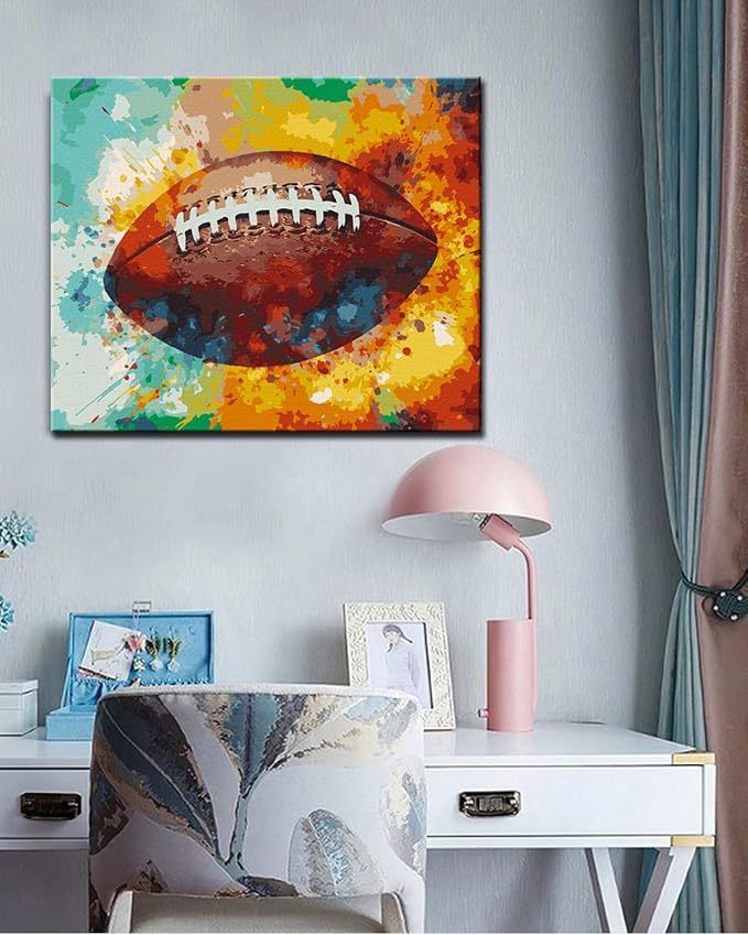 TOCARE American Football Paint by Numbers Kit - Image 6