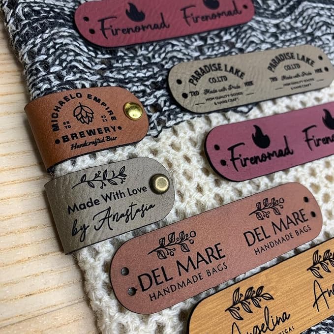 Customized 2.75 x 0.75 inches Faux Leather Product Tags - Image 9